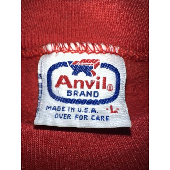 Vintage 80s Hard Rock Cafe LA JOLLA Sweatshirt Womens Large Red Save The Planet - Picture 6 of 6